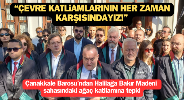 Çanakkale Barosu’ndan Halilağa Bakır Madeni sahasındaki ağaç katliamına tepki: “Çevre katliamlarının her zaman karşısındayız!”