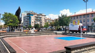 Çanakkale’de basketbol sahası bakıma alındı