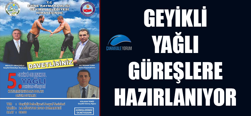 Geyikli yağlı güreşlere hazırlanıyor