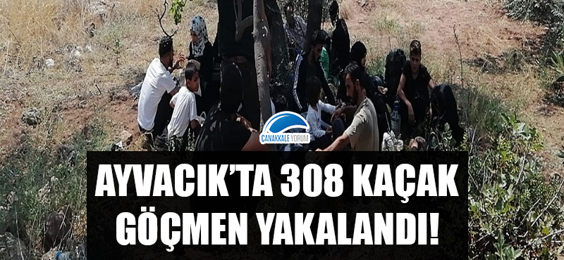 Ayvacık'ta 308 kaçak göçmen yakalandı!