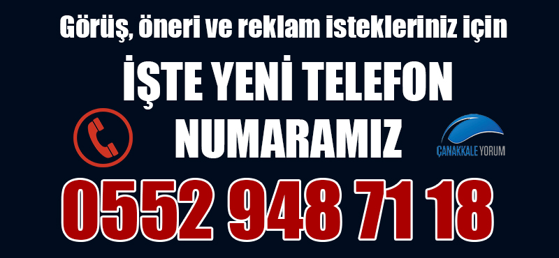 İşte yeni telefon numaramız: 0552 948 71 18