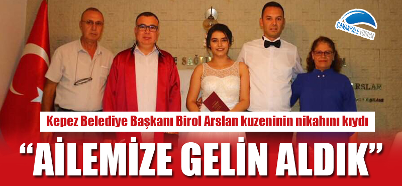 Başkan Arslan kuzeninin nikahını kıydı: "Ailemize gelin aldık"