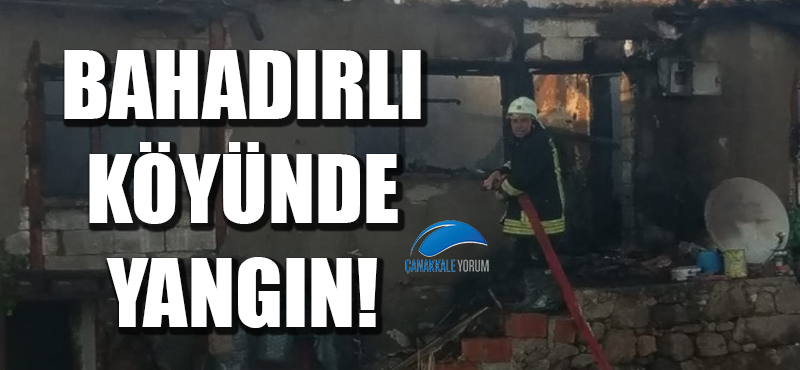 Bahadırlı köyünde yangın!