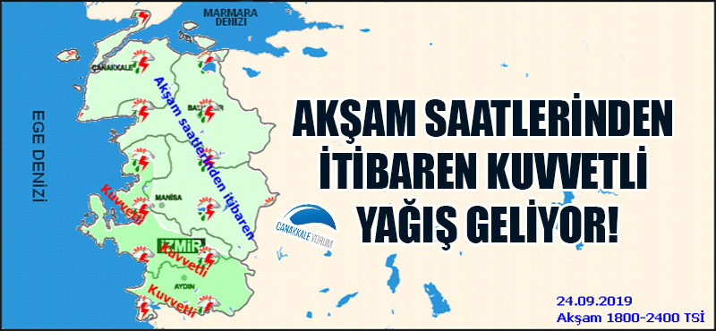 Akşam saatlerinden itibaren kuvvetli yağış geliyor!