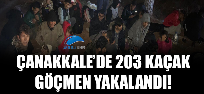 Çanakkale'de 203 kaçak göçmen yakalandı!