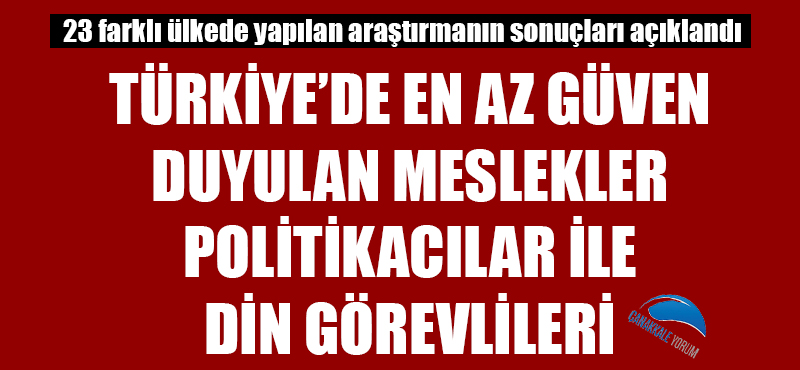 Türkiye'de en az güven duyulan meslekler: Politikacılar ile din görevlileri