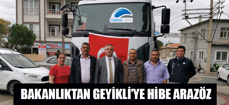 Bakanlıktan Geyikli'ye hibe arazöz