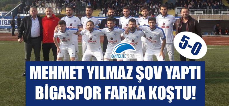 Mehmet Yılmaz şov yaptı, Bigaspor farka koştu!