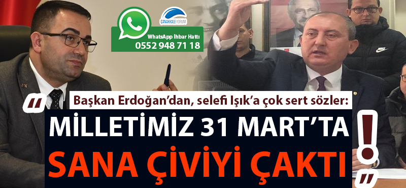 Başkan Erdoğan'dan, selefi Işık'a çok sert sözler: "Milletimiz 31 Mart'ta sana çiviyi çaktı!"