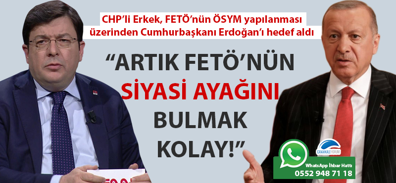 Muharrem Erkek: "Artık FETÖ'nün siyasi ayağını bulmak kolay!"