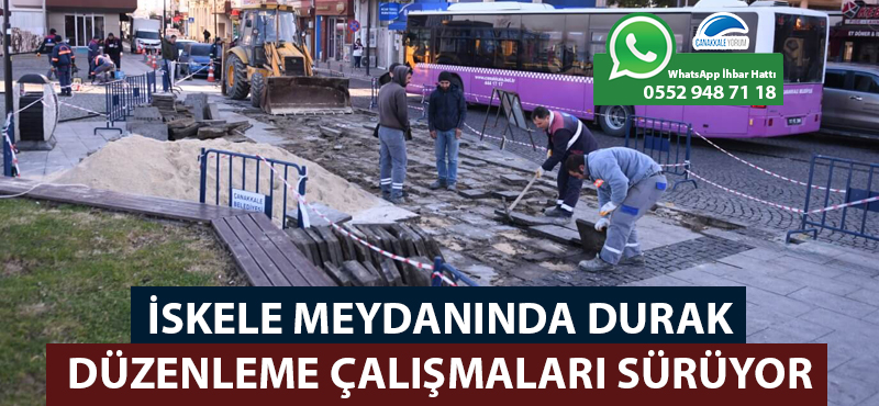 İskele Meydanında durak düzenleme çalışmaları sürüyor