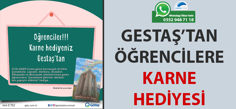 GESTAŞ'tan öğrencilere karne hediyesi