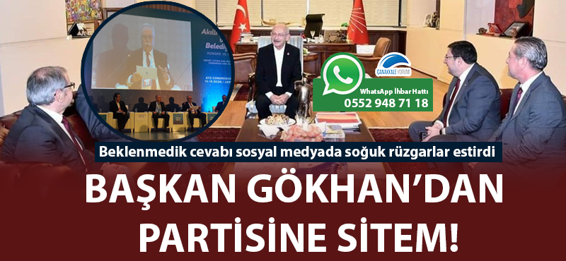 Başkan Gökhan'dan partisine sitem: Beklenmedik cevabı sosyal medyada soğuk rüzgarlar estirdi!