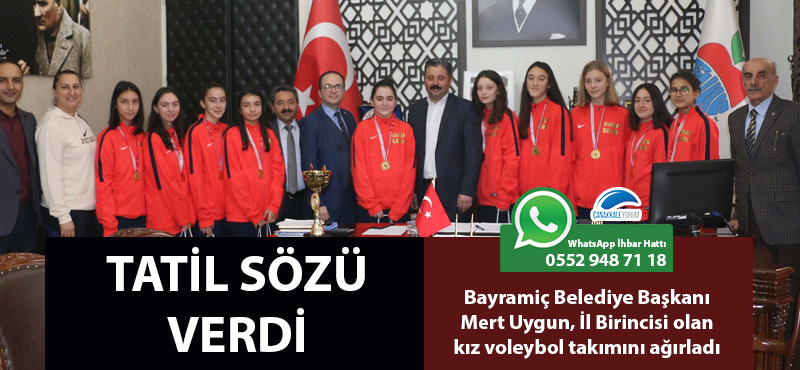 Başkan Uygun'dan başarılı sporculara tatil sözü