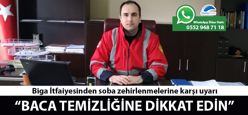 Biga İtfaiyesinden soba zehirlenmelerine karşı uyarı: "Baca temizliğine dikkat edin"