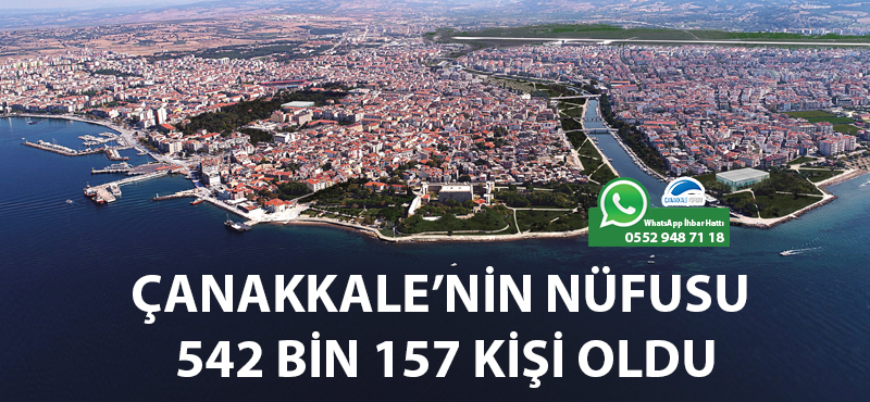 Çanakkale'nin nüfusu 542 bin 157 kişi oldu