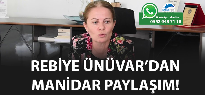 Rebiye Ünüvar'dan manidar paylaşım!