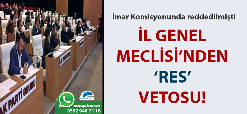 İl Genel Meclisi'nden 'RES' vetosu!