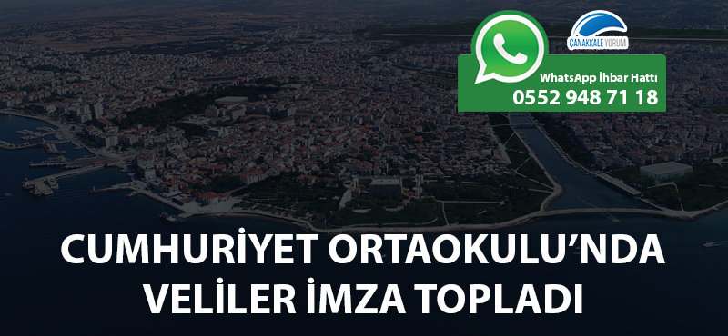 Sabahçı-öğlenci uygulamasına geçilecek Cumhuriyet Ortaokulu'nda veliler imza topladı!