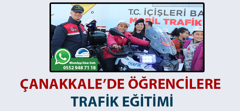 Çanakkale'de öğrencilere trafik eğitimi