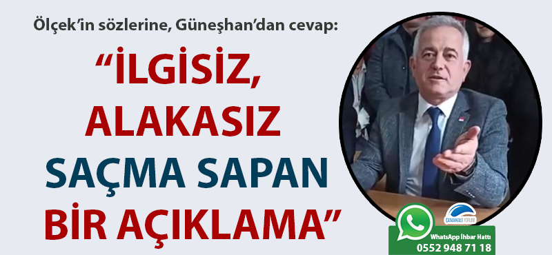 Ölçek'in sözlerine Güneşhan'dan cevap: “İlgisiz, alakasız, saçma sapan bir açıklama”