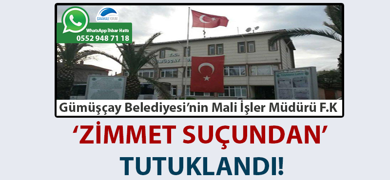 Gümüşçay Belediyesi'nin Mali İşler Müdürü 'zimmet suçundan' tutuklandı!