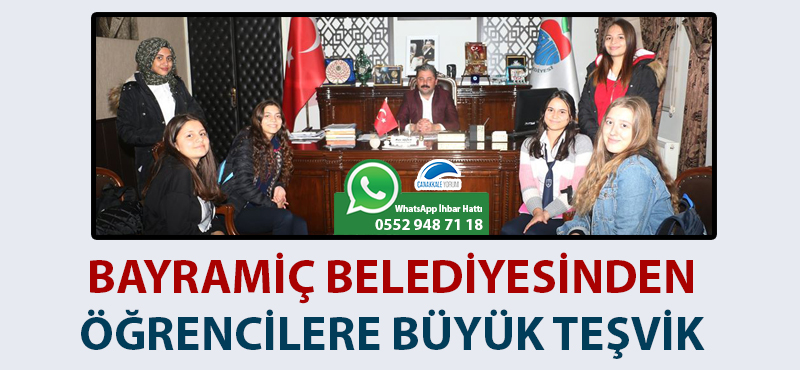 Bayramiç Belediyesinden, öğrencilere büyük teşvik