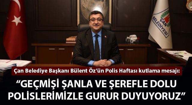 Başkan Öz: "Geçmişi şanla ve şerefle dolu polislerimizle gurur duyuyoruz"