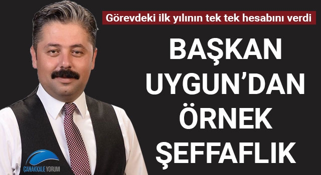 Başkan Uygun'dan örnek şeffaflık: Görevdeki ilk yılının tek tek hesabını verdi