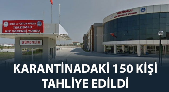 Çanakkale'de karantinada tutulan 150 kişi tahliye edildi