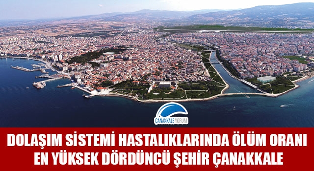 Dolaşım sistemi hastalıklarında ölüm oranı en yüksek dördüncü şehir Çanakkale