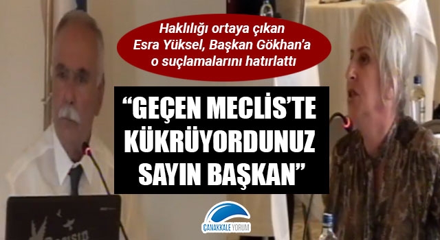 Haklılığı ortaya çıkan Esra Yüksel, Başkan Gökhan’a o suçlamalarını hatırlattı: “Geçen Meclis’te kükrüyordunuz sayın başkan”