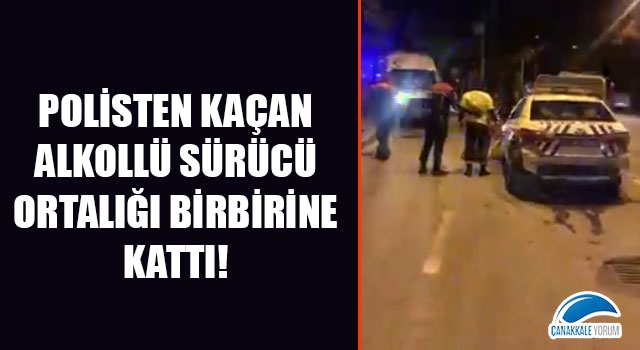 Polisten kaçan alkollü sürücü ortalığı birbirine kattı!