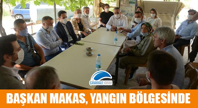 Başkan Makas yangın bölgesinde