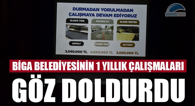 Biga Belediyesinin 1 yıllık çalışmaları göz doldurdu