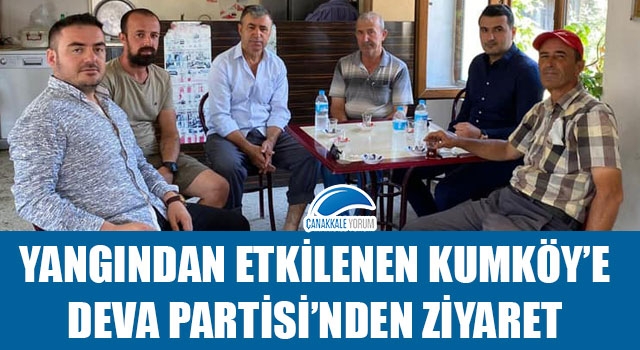 Yangından etkilenen Kumköy'e, DEVA Partisi'nden ziyaret