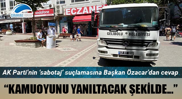 AK Parti'nin 'sabotaj' suçlamasına Başkan Özacar'dan cevap