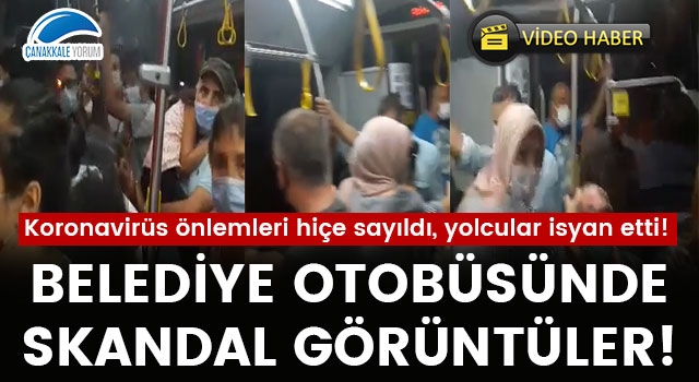 Belediye otobüsünde skandal görüntüler!