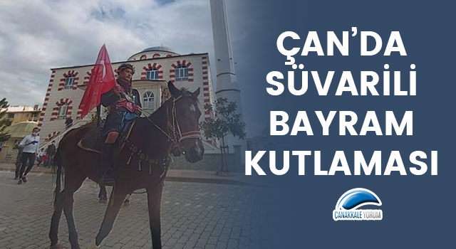 Çan'da süvarili bayram kutlaması