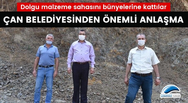 Çan Belediyesinden önemli anlaşma: Dolgu malzeme sahasını bünyelerine kattılar