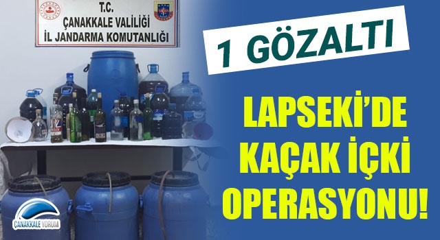 Lapseki’de kaçak içki operasyonu: 1 gözaltı