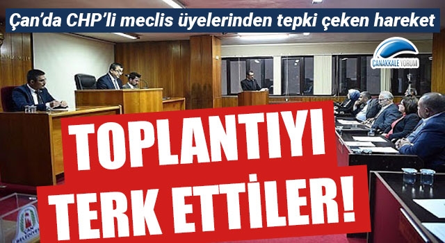 Çan’da CHP’li meclis üyelerinden tepki çeken hareket!