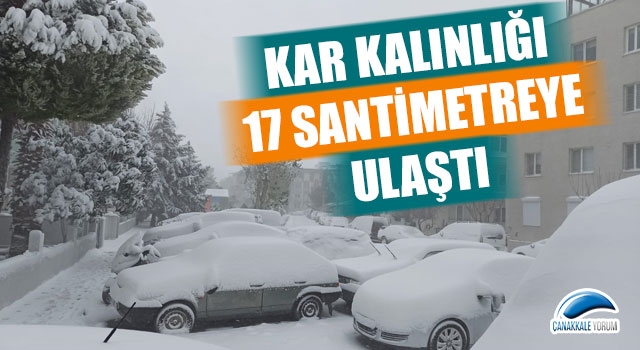 Çanakkale'de kar kalınlığı 17 santimetreye ulaştı