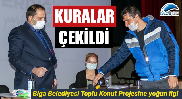 Biga Belediyesi Toplu Konutlarında kuralar çekildi