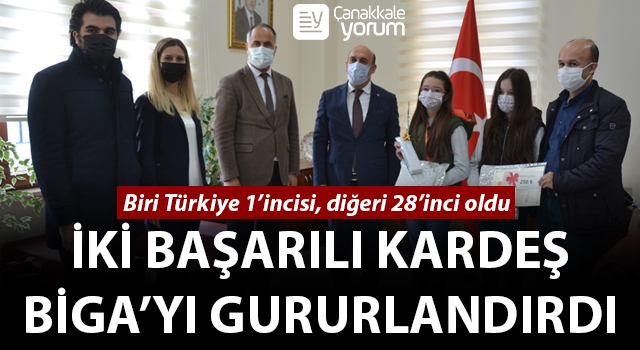 Biga’lı öğrenci Türkiye birincisi oldu