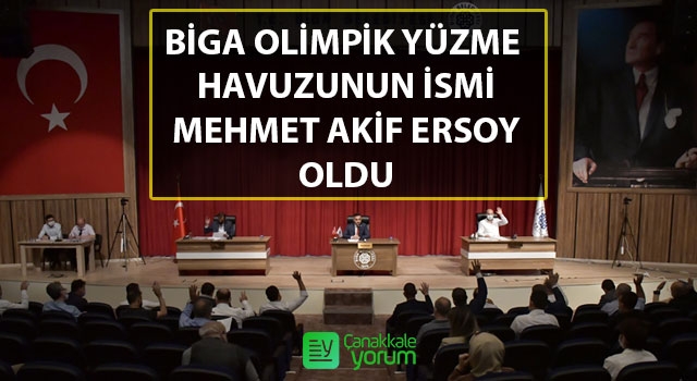 Biga olimpik yüzme havuzunun ismi Mehmet Akif Ersoy oldu