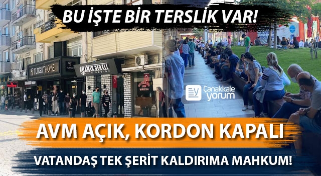 Bu işte bir terslik var: AVM açık, kordon kapalı, vatandaş tek şerit kaldırıma mahkum!