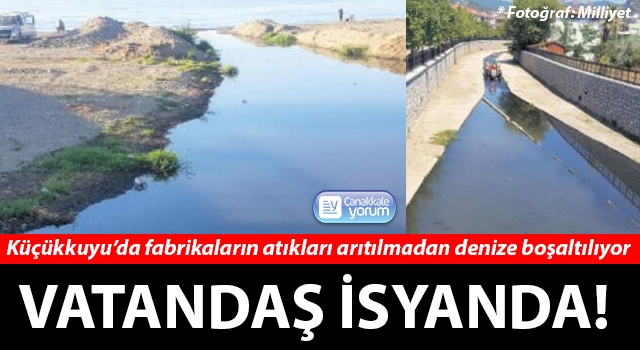 Vatandaş isyanda! Küçükkuyu'da fabrikaların atıkları arıtılmadan denize boşaltılıyor!