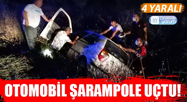 Çan’da otomobil şarampole uçtu: 4 yaralı