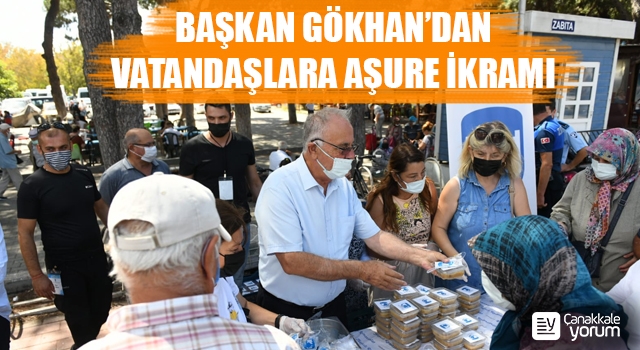 Başkan Gökhan’dan vatandaşlara aşure ikramı